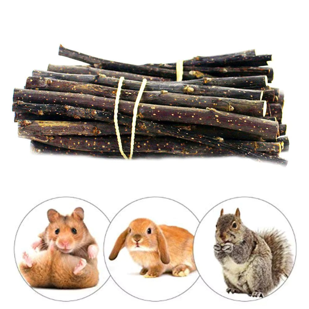 Bastoncino in legno naturale per conigli, cavie e piccoli roditori
